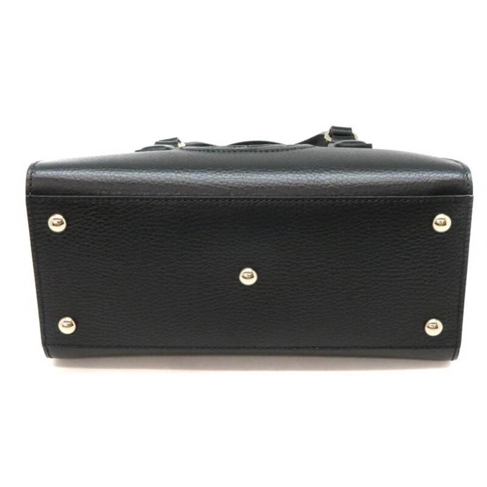 GUCCI Interlocking GG Bag Handbag Shoulder Leather Black - Picture 6 of 6